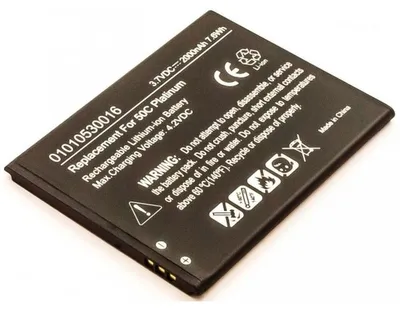 Produktbild von Akku für Archos Archos50CPlatinum Li-Ion 3,8 Volt 2000 mAh schwarz.