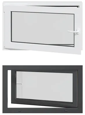 Immagine prodotto di vidaXL Finestra da cantina RISOR 100 x 50 cm in PVC e vetro, antracite