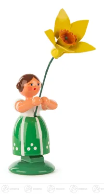 Productafbeelding van Lentebloemenmeisje met narcis. Hoogte ongeveer 11 cm. Nieuw