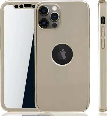 Produktbild von Handyhülle Schutzhülle für Apple iPhone 12 / 12 Pro Full Case Cover Displayschutz 360 Gold