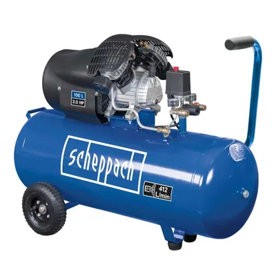 Image de Compresseur Scheppach HC120DC Compresseur à air comprimé | Pression de service 10 bars | Moteur 3,0 CV | Capacité du réservoir 100 l | Débit d'aspiration 371 l/min