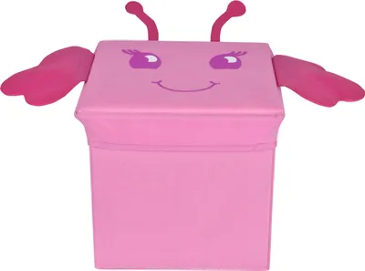 Produktbild von Kinder Aufbewahrungsbox Spielzeugkiste Hocker mit Deckel SCHMETTERLING