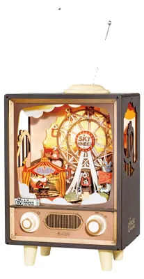 Obrázek produktu pro Hudební skříňka, 3D dřevěné puzzle, poutavý karnevalový motiv, AMT01