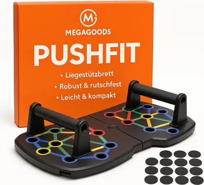 Zdjęcie produktu dla Zestaw do pompek składany z uchwytami antypoślizgowymi Fitness PL.