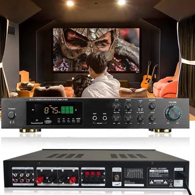 Obrázok produktu pre Audio zosilňovač - 600 W - Bluetooth 5.0 - FM rádio - USB a AUX vstupy - čierna farba