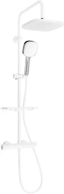 Image de Mexen KT33 ensemble de douche en saillie avec pomme de douche et robinet thermostatique, blanc/chrome - 771503393-21
