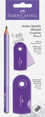 Zdjęcie produktu dla Zestaw ołówków grafitowych Faber Castell Jumbo Sparkle Purple