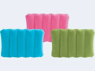 Produktbild von Gebro Toys, aufblasbares Kissen, 38x25x5cm, Vinyl, wellenförmig, Kopf- und Sitzkissen, sortiert, 52127