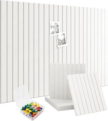 Imagen del producto de Juego de paneles autoadhesivos para pizarra, 6 paneles, 60 x 90 cm, de fieltro y corcho, ideal para oficinas y habitaciones infantiles