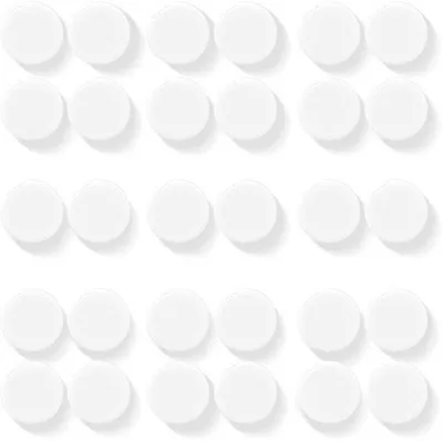 Produktbild von Starke runde Magneten 30 Stück weiß für Whiteboards und Notizen