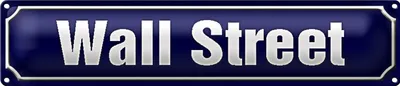 Produktbild von Blechschild Straßenschild 46x10cm Wall Street New York Dekoration