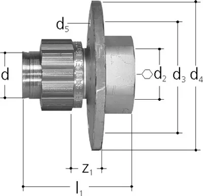 Produktbild von Sanipex Armaturenanschluss aus Rotguss für Vorwandinstallation 5417.000