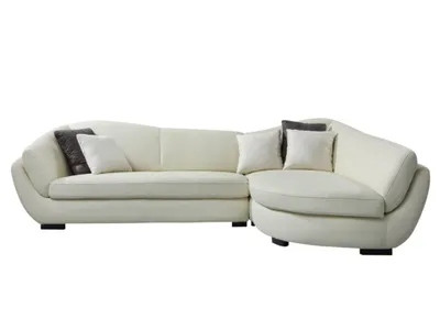 Produktbild von CAIPI 5-Sitzer Ecksofa aus Büffelleder - Farbe: elfenbein - Rechtes Ecksofa von Pascal Morabito