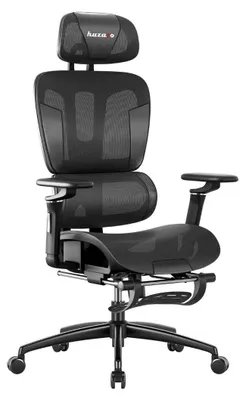 Immagine prodotto di Huzaro Combat 7.9 Black | Sedia da gioco Sedia ergonomica da ufficio | Supporto lombare integrato | Poggiapiedi | Profondità di seduta regolabile | Tessuto | Nero