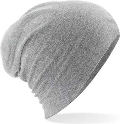 Immagine prodotto di Beechfield B368 | Hemsedal Cotone Slouch Beanie / Lunghezza: 28cm - Colore: Heather Grey - Taglia: Unica