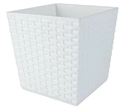Productafbeelding van Bloempot BALI vierkant 16,5 cm Wit