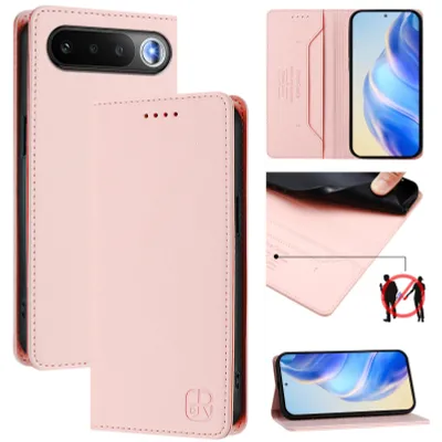 Produktbild von Lederhülle für Realme 16 Hülle Flip Brieftasche Kartenfächern Ständer Schutzhülle Pink