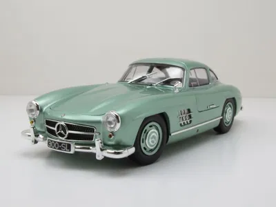Produktbild von Mercedes 300 SL W198 Flügeltürer 1955 hellgrün metallic Modellauto 1:18 Minichamps