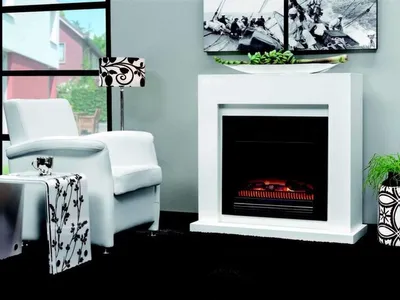 Obrázok produktu pre Casa Padrino Art Deco Elektrický krb biely Š 102 x V 98 x H 39 cm - Elektrický krb - Krb do obývačky v antickom štýle