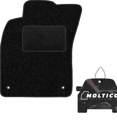 Produktbild von moto-MOLTICO Fahrer Fußmatte Auto Velours Fahrerseite Autoteppiche Schwarz Fahrermatte 1-teilig passend für Audi A6 C6 2006-2011