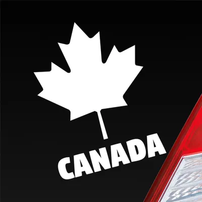 Produktbild von Auto Aufkleber Kanada Canada Ahornblatt maple leaf Urlaub Car 10x13 cm Weiss Glanz Sticker Heckscheibenaufkleber
