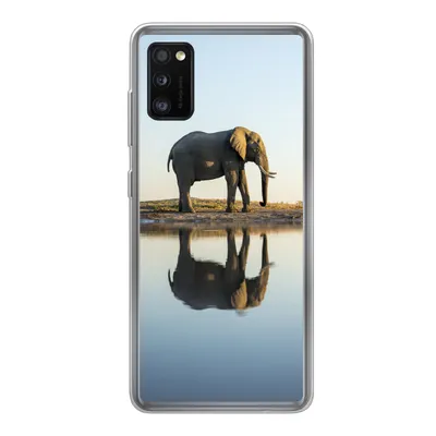 Produktbild von MuchoWow® Handyhülle Schutzhülle Hülle für Samsung Galaxy A41 Elefant - Wasser - Bäume - Tiere - Natur Silikon Softcase Handy Hülle - Mobiltelefon