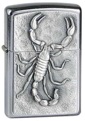 Produktbild von Zippo 207 Scorpion Emblem Chrom gebürstet Winddicht leichter