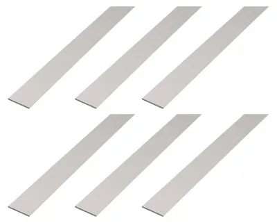 Zdjęcie produktu dla Alberts 6 x płaskownik, aluminium, anodowany na srebrno, 20 x 2 mm, długość 1 m