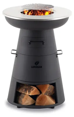 Produktbild von LANDMANN Holzkohlegrill mit Edelstahlgrillplatte