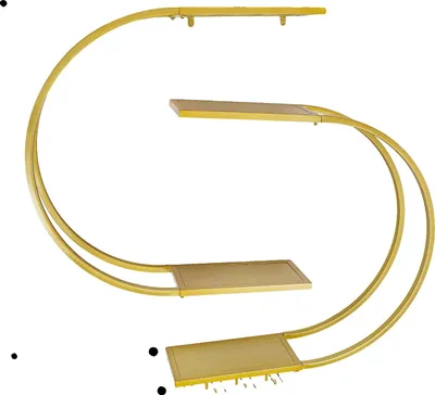 Obrázek produktu pro Stojan na víno, půlkruhový design, nástěnný, zlatý, 4 patra