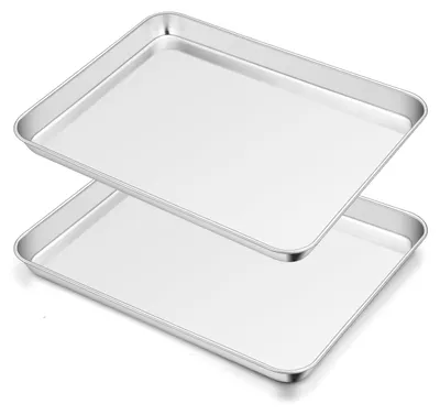 Bakplatte 2er-Set Edelstahl 40x30x2,5 cm spülmaschinengeeignet
