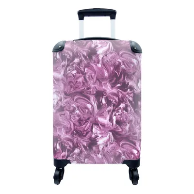 Produktbild von MuchoWow® Koffer Handgepäck Trolley Rollkoffer Kleine Reisekoffer mit 4 Rollen - Marmor - Farbe - Struktur - Muster - Cabin Size < 55x40x23 cm & 55x40x20 cm - Fotokoffer - Kabinenkoffer - Boardgepäck - Reise-Box - Reisekoffer - Reisegepäck - Koffer mit Bild - Trolley für Kinder