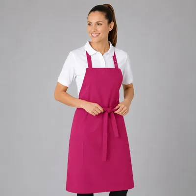 Produktbild von Latzschürze B 80 x L 100 cm hot pink : hot pink : 65% Polyester 35% Baumwolle 20