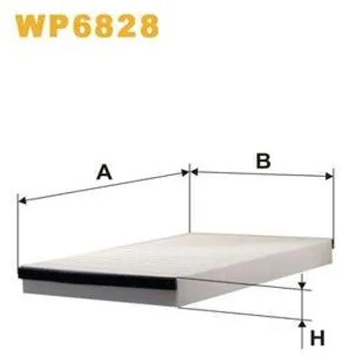 Produktbild von WIX FILTERS WP6828 Innenraumfilter Pollenfilter für OPEL Astra H Caravan (A04)