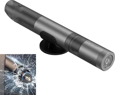 Produktbild von Multifunktionales Auto Sicherheitsgerät 4-in-1 mit Licht, Gurtschneider und Signalpfeife