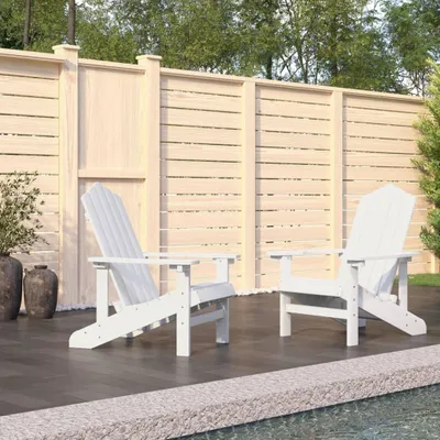 Produktbild von 2 Adirondack-Stühle für den Außenbereich aus weißem HDPE