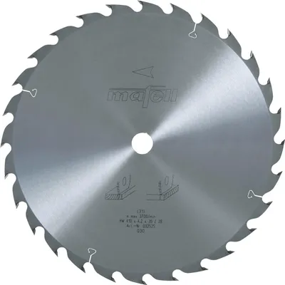 Image de Lame de scie Mafell, carbure (HM), 410 x 2,5/4,2 x 30 mm, denture 28, pour bois massif | 092525