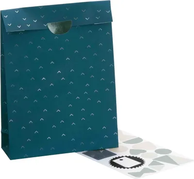 Produktbild von Set blaue Geschenktaschen mit Aufklebern