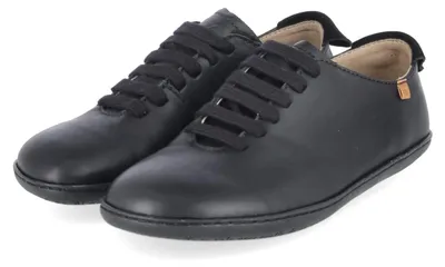 Imagen del producto de Zapatos planos de mujer El Naturalista modelo EL VIAJERO, color negro, confeccionados en piel lisa, talla 40