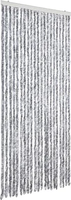 Produktbild von vidaXL Insektenschutz-Vorhang Weiß und Grau 90x220 cm Chenille