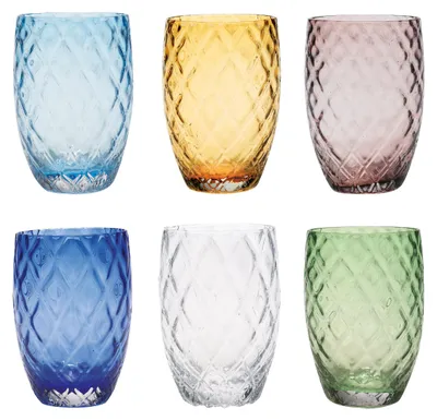 Obrázok produktu pre ZAFFERANO Losanghe – sada 6 pohárov Tumbler Mix