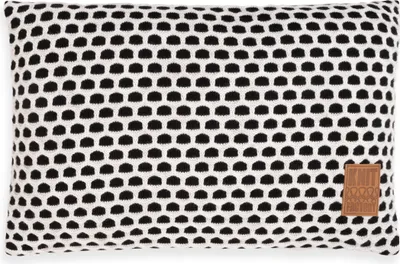 Produktbild von Knit Factory Mila Kissen - Schwarz/Beige - 60x40 cm