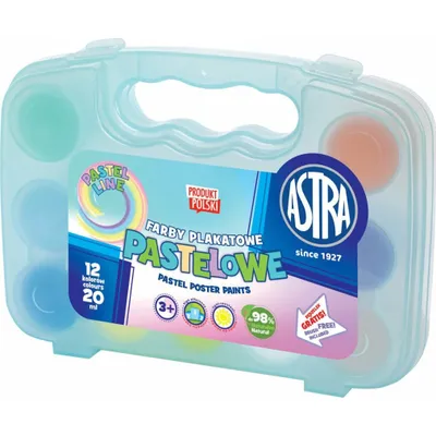 Immagine prodotto di ASTRA colori a tempera 12 colori pastello da 20 ml, in astuccio di plastica ( rosa)