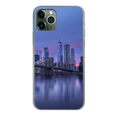 Produktbild von MuchoWow® Handyhülle Schutzhülle Hülle für iPhone 11 Pro New York - Wasser - Brücke Silikon Softcase Handy Hülle - Handy