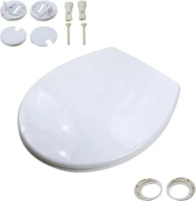Produktbild von Ovale Weiße Toilettensitz für Standard-WC - Robust und Einfach zu Montieren