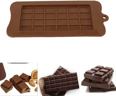 Produktbild von CHPN – Schokoladenform aus Silikon – Form für Tafelschokolade – Schokoladenform – Dünne Tafelschokolade 16/8/0,7 cm Tafel – Braun – Machen Sie Ihre eigenen Tafelschokolade – Schokolade – Schokoladenform