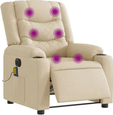 Produktbild von Möbel Massagesessel Elektrisch Creme Stoff - Ruhesessel 3310259