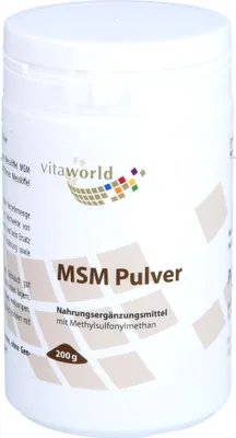 Image de Vitaworld MSM en poudre, pour soutenir les muscles, les tendons et les ligaments, 200 g de poudre