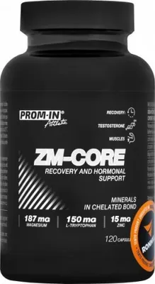 Obrázek produktu pro Prom-In ZM-Core 120 kapslí / ZMA / Bisglycinát hořčíku a zinku obohacený o vitamin B6 a L-tryptofan