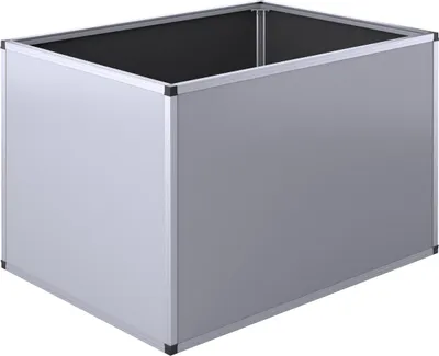Produktbild von KGT Aluminium-Hochbeet "130" silber 1,21 x 0,91 x 0,77 m (L x B x H)